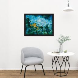 "Artery8 Wall Art Print Paul Cezanne Mont Sainte Victoire & Chateau Noir Large Framed Wall Décor Art in Light Oak - Size: W18"" x H24""" - thumbnail 2