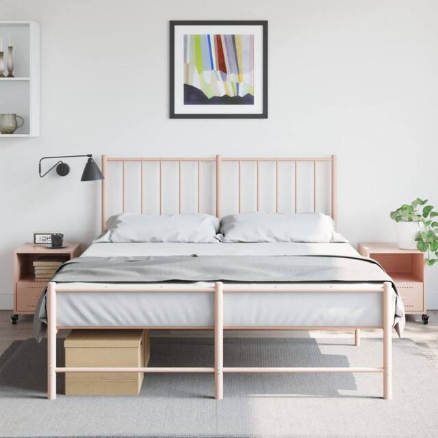 Berkfield Home Stylish Bedside Cabinets 2 pcs Pink 36x39x43.5 cm Steel - image 1