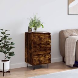 Berkfield Home Sideboard Smoked Oak 40x35x70 cm Engineered Wood in Brown - Size: 40 x 35 x 70 cm - thumbnail 1