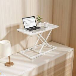 EONLION White Standing Desk Converter Adjustable - Size: 100 cm - thumbnail 1