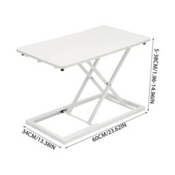 EONLION White Standing Desk Converter Adjustable - Size: 100 cm - thumbnail 2