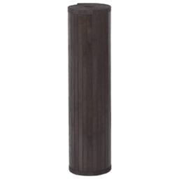Berkfield Home Rug Rectangular Dark Brown80x100 cm Bamboo in Brown - Size: Medium