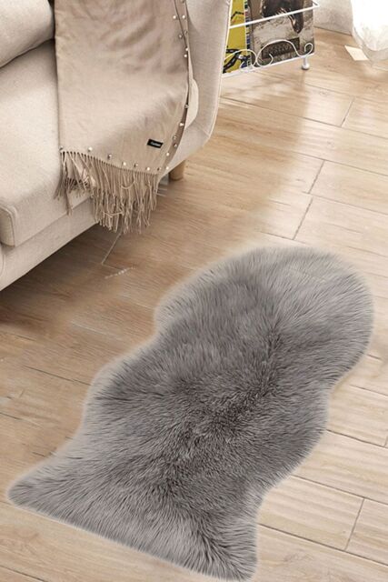 Living and Home 60Cm x 90Cm Truman Handmade Shag Cowhide Grey Rug - Size: 60 cm x 90 cm - image 1