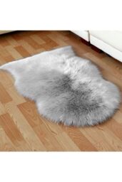 Living and Home 60Cm x 90Cm Truman Handmade Shag Cowhide Grey Rug - Size: 60 cm x 90 cm - thumbnail 3