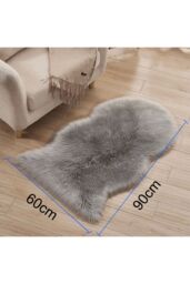 Living and Home 60Cm x 90Cm Truman Handmade Shag Cowhide Grey Rug - Size: 60 cm x 90 cm - thumbnail 6