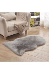 Living and Home 60Cm x 90Cm Truman Handmade Shag Cowhide Grey Rug - Size: 60 cm x 90 cm - thumbnail 2