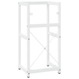 Berkfield Home Bathroom Washbasin Frame White 40x38x83 cm Iron - Size: 40 x 38 x 83 cm - thumbnail 5
