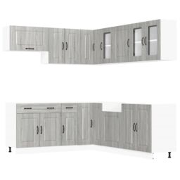 Berkfield Home 11 Piece Kitchen Cabinet Set Kalmar Grey Sonoma Engineered Wood - thumbnail 2