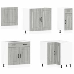 Berkfield Home 11 Piece Kitchen Cabinet Set Kalmar Grey Sonoma Engineered Wood - thumbnail 4