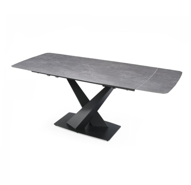 Interior Emporium Ltd IE Nordic Rock Extendable Ceramic Dining Table (White) - with 4 Rotating Chairs (Black, Grey, Green, Teel) in White - image 1