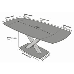 Interior Emporium Ltd IE Nordic Rock Extendable Ceramic Dining Table (White) - with 4 Rotating Chairs (Black, Grey, Green, Teel) in White - thumbnail 3