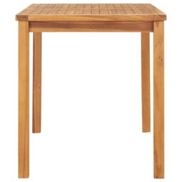 Berkfield Home Garden Dining Table 120x70x77 cm Solid Teak Wood in Brown - Size: 120 x 70 x 77 cm - thumbnail 3