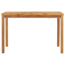 Berkfield Home Garden Dining Table 120x70x77 cm Solid Teak Wood in Brown - Size: 120 x 70 x 77 cm - thumbnail 2