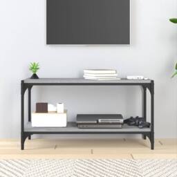 Berkfield Home TV Cabinet Grey Sonoma 80x33x41 cm Engineered Wood & Steel - Size: 80 x 33 x 41 cm