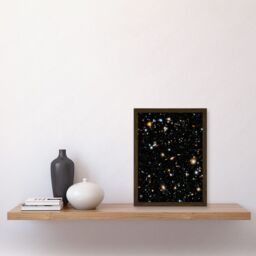 Artery8 Wall Art Print Hubble Space Astronomy Ultra Deep Field 2014 Ultraviolet Composite Separate Exposures Observations Distant Galaxies Primitive - thumbnail 2