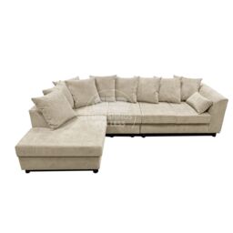 Furnishings For Less UK Casper Chenille Large 5 Seater L Shaped Corner Sofa Left Hand Facing in Beige - thumbnail 3
