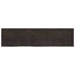 Berkfield Home Beautiful Wall Shelf Dark Grey 200x50x(2-6) cm Treated Solid Wood Oak - thumbnail 3