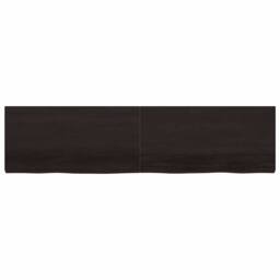 Berkfield Home Beautiful Wall Shelf Dark Grey 200x50x(2-6) cm Treated Solid Wood Oak