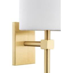 Netlighting Abruzzo Wall Lamp With Shade White Brushed Brass - thumbnail 3