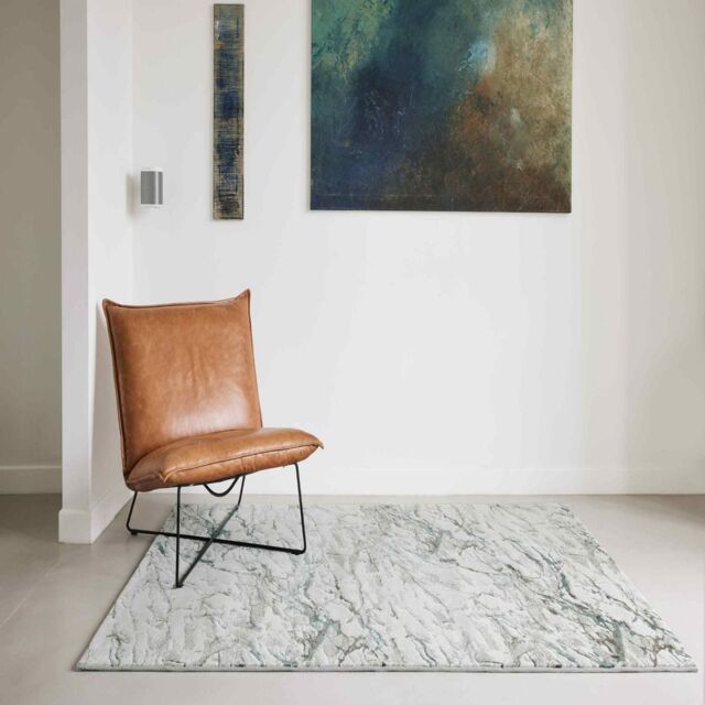 The Rug Shop UK Modern Abstract Silver Easy to clean Machine Made Area Rug - Size: 160 cm x 230 cm - image 1