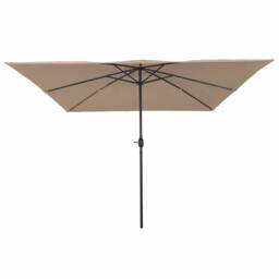 Berkfield Home Square Garden Umbrella 295x245 cm Taupe - thumbnail 1