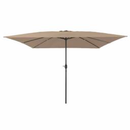 Berkfield Home Square Garden Umbrella 295x245 cm Taupe - thumbnail 2