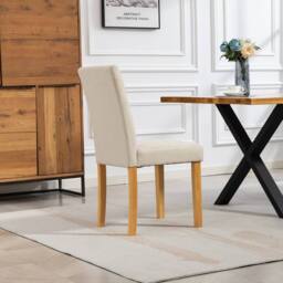 Artemis Home Almont Fabric Dining Chairs - Set of 2 in Beige - Size: 2 Pack - thumbnail 6