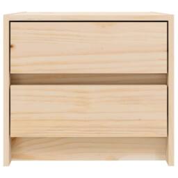 Berkfield Home Bedside Cabinet 40x31x35.5 cm Solid Wood Pine in Light Tan - thumbnail 5
