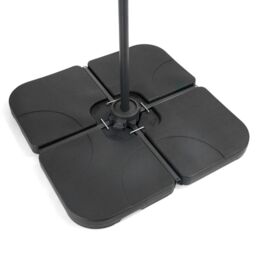Christow Cantilever Parasol Base Square Banana Umbrella Stand Sand Water 80kg in Black - thumbnail 1