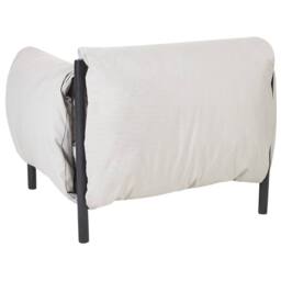 Wyld and Coco Aluminium Garden Sofa Set 2 Seater Sofa and 2 Armchairs Black Grey - thumbnail 9