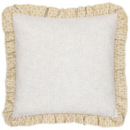 Furn Panni Block Textured Ruffle Cushion in Beige - Size: 45 cm x 45 cm - thumbnail 2