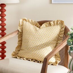 Furn Panni Block Textured Ruffle Cushion in Beige - Size: 45 cm x 45 cm - thumbnail 6