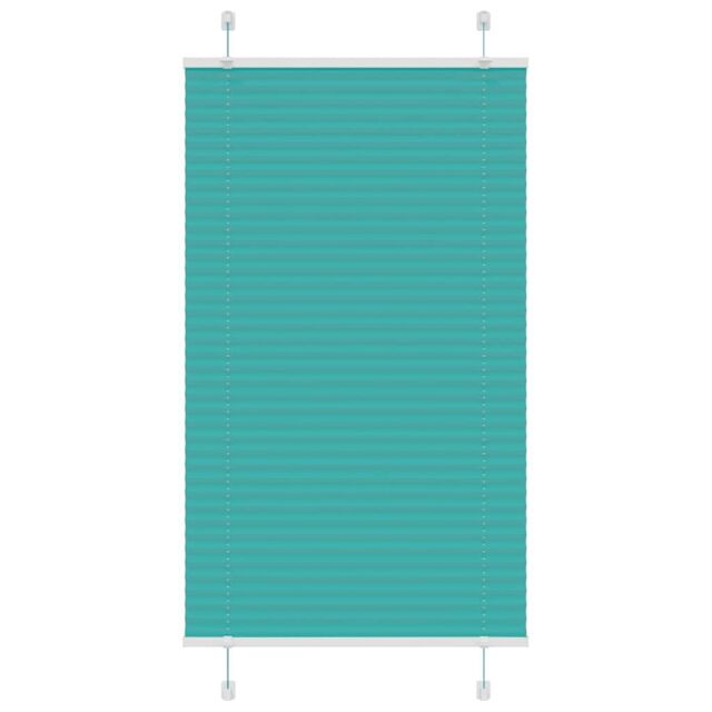Berkfield Home Pleated Blind Petrol Green 80x150 cm Fabric Width 79.4 cm Polyester - image 1