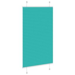 Berkfield Home Pleated Blind Petrol Green 80x150 cm Fabric Width 79.4 cm Polyester - thumbnail 4