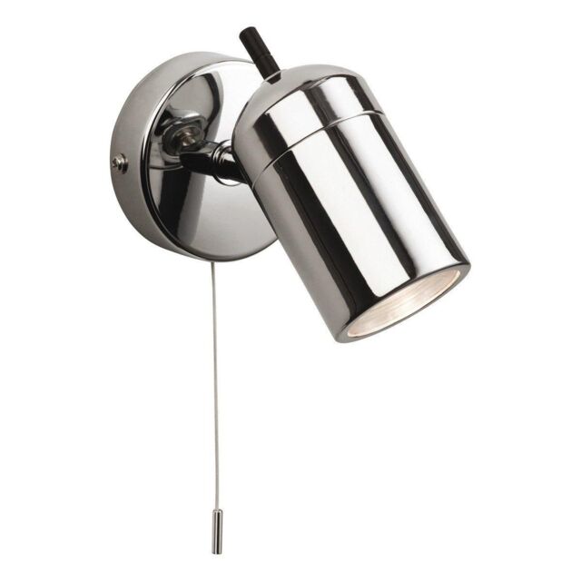 Netlighting Atlantic 1 Light Single Switched Bathroom Ceiling Spotlight Chrome IP44 GU10 in Grey - image 1