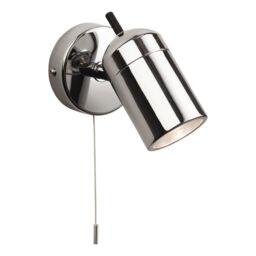 Netlighting Atlantic 1 Light Single Switched Bathroom Ceiling Spotlight Chrome IP44 GU10 in Grey - thumbnail 1