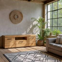 Wyld Haus Cortina 2 Door 1 Drawer TV Cabinet in Grandson Oak in Natural