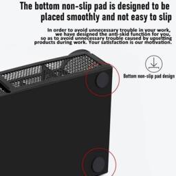 EONLION Metal Mesh Desk Organiser Stationery in Black - Size: 500mm - thumbnail 5