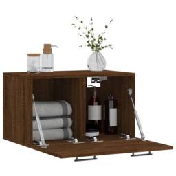 Berkfield Home Wall Cabinet Brown Oak 60x36.5x35 cm Engineered Wood - thumbnail 4