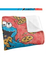 Sesame Street Cookie Monster Character Silky Touch Super Soft Throw Blanket 152 X 127 cm in White - thumbnail 3