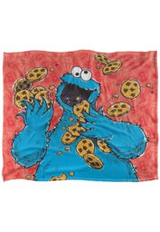 Sesame Street Cookie Monster Character Silky Touch Super Soft Throw Blanket 152 X 127 cm in White - thumbnail 1