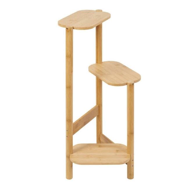Kelvenix Aesthetic 3Tier Plant Stand natural wood - image 1