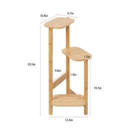 Kelvenix Aesthetic 3Tier Plant Stand natural wood - thumbnail 2