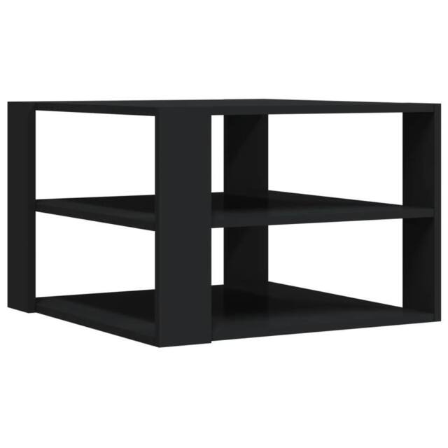 Berkfield Home Coffee Table Black 59.5x59.5x40 cm Engineered Wood - image 1