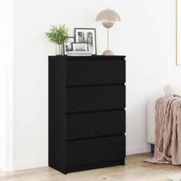 Berkfield Home Sideboard Black Oak 60x35x98.5 cm Engineered Wood - thumbnail 2