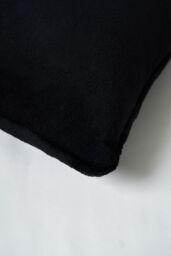 BHS Microfleece Cushion in Black - Size: 45 cm x 45 cm - thumbnail 3