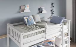 Flair Zoom Wooden Detachable Bunk Bed in White - Size: Single - thumbnail 3