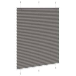 Berkfield Home Pleated Blind Anthracite 105x150 cm Fabric Width 104.4 cm Polyester in Dark Grey - thumbnail 3