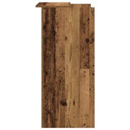 Berkfield Home Reception Desk Old Wood 55x50x103.5 cm Engineered Wood in Brown - thumbnail 6