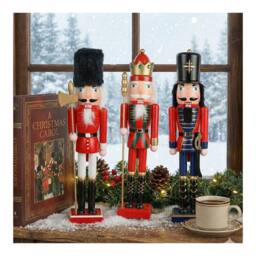 "ILFD Group Ltd Big Nutcracker Christmas Decorations - Set of 3 - 15"" / 38cm" - thumbnail 2